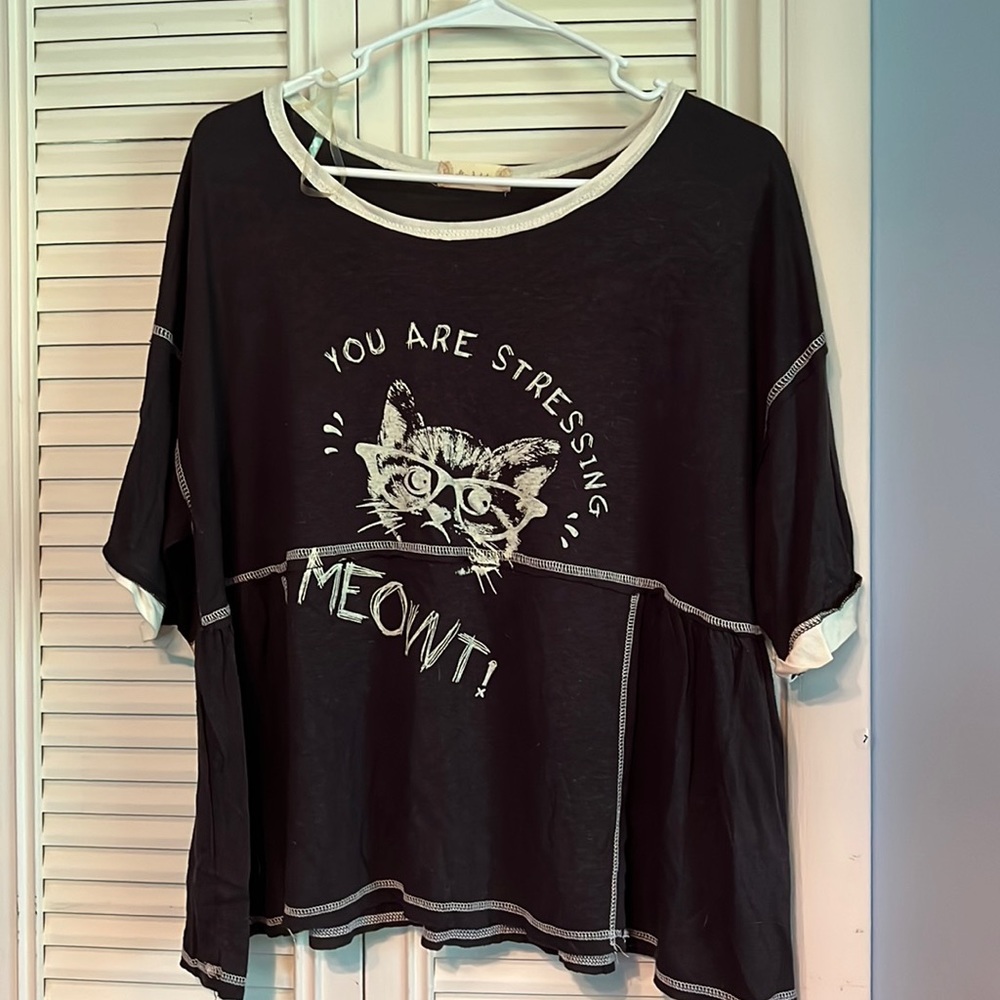 Altar’d State flowy cat shirt